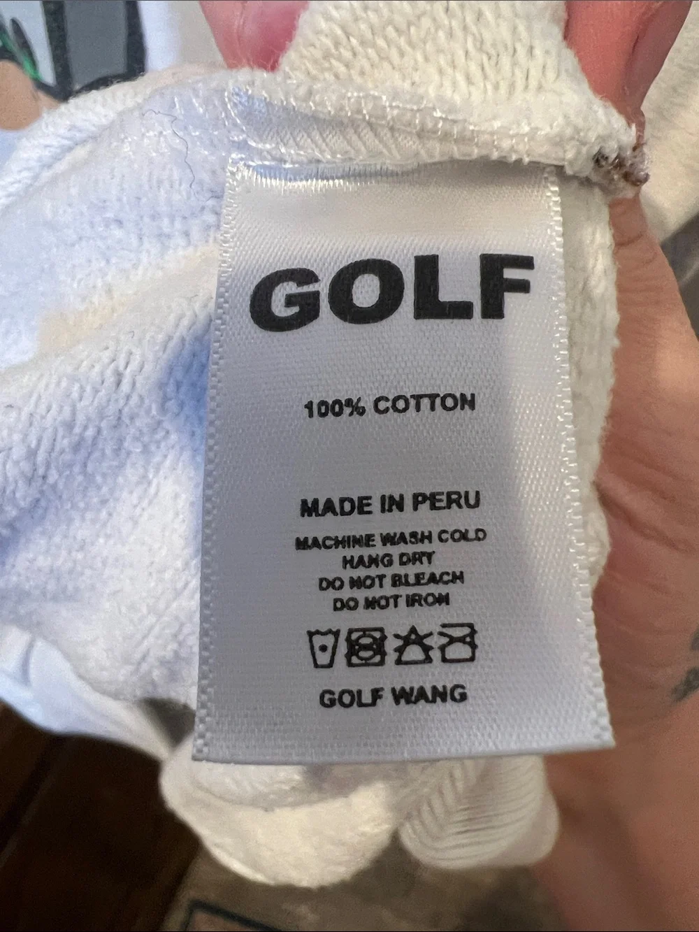 GOLF Logo White Crewneck Sweatshirt - Brown Label